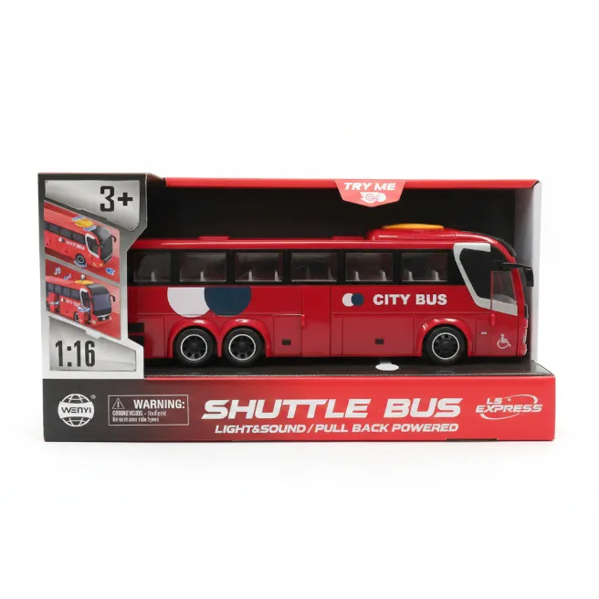 Autobuz 1:16 (cu lumini și sunet), cod 1755D Autobuz 1:16 (cu lumini și sunet), cod 1755D