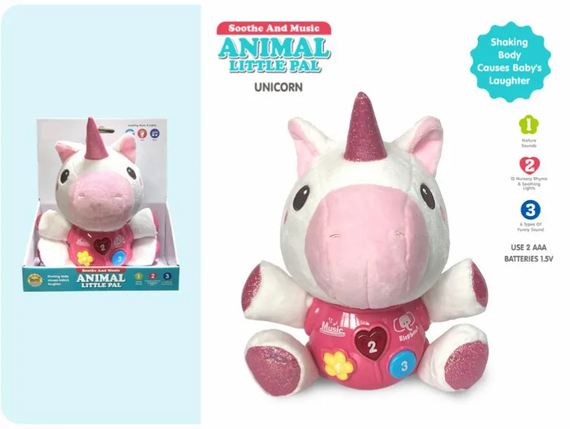 Unicorn de plus cu muzica si lumini, SL88073