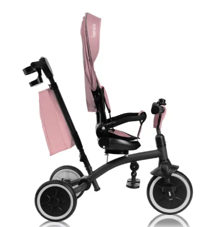 Tricicleta 2 in 1 Lionelo Tris Plus Pink Rose Tricicleta 2 in 1 Lionelo Tris Plus Pink Rose