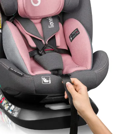 Scaun auto 40-150 cm (i-Size) Isofix Lionelo Bastiaan One Pink Rose, rotativ 360 Scaun auto 40-150 cm (i-Size) Isofix Lionelo Bastiaan One Pink Rose, rotativ 360