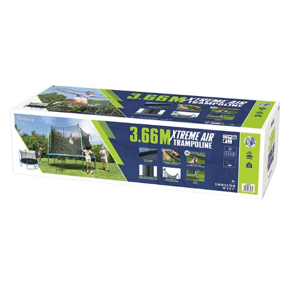Bestway Trambulină cu arcuri și protecție Xtreme Air, 366 x 278 cm, până la 100 kg Bestway Trambulină cu arcuri și protecție Xtreme Air, 366 x 278 cm, până la 100 kg