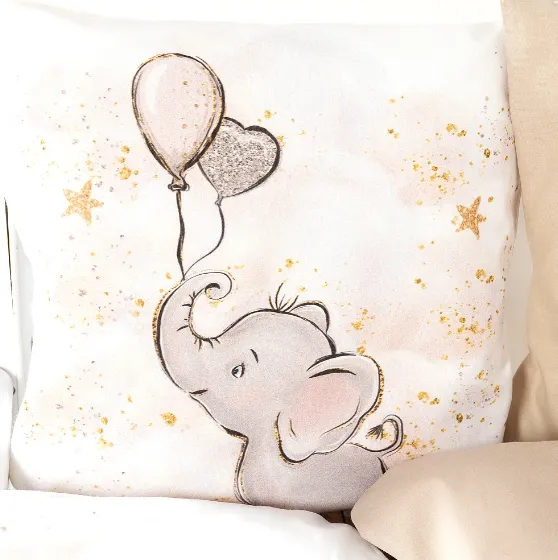 Lenjerie de pătuț PM Cosiță Elefant Maro (8 piese), 120x60 cm Lenjerie de pătuț PM Cosiță Elefant Maro (8 piese), 120x60 cm