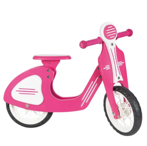 Retro-bicicletă fără pedale, cu roți EVA, albastră/roz Retro-bicicletă fără pedale, cu roți EVA, albastră/roz
