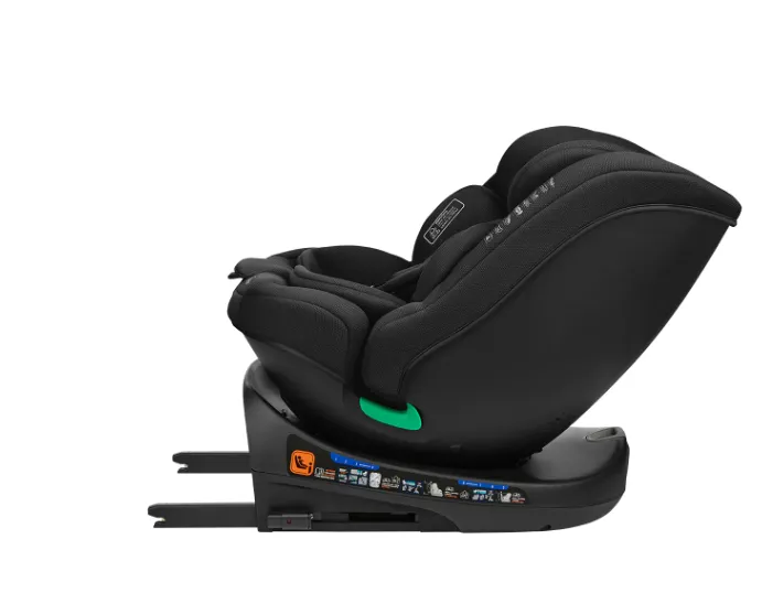 Scaun auto 40-150 cm (i-Size) Isofix KikkaBoo i-Round Black, rotativ 360 Scaun auto 40-150 cm (i-Size) Isofix KikkaBoo i-Round Black, rotativ 360