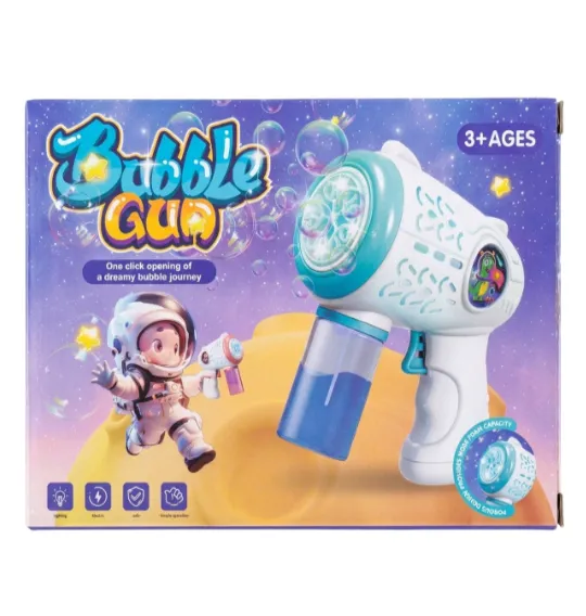 Pistol cu baloane de săpun, alb-albastru, cod 10007b