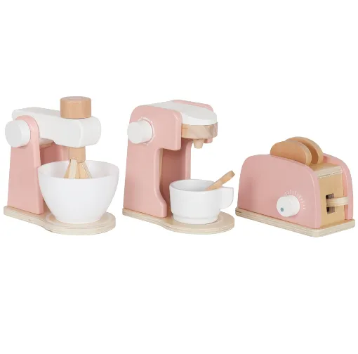 Set de jucării de bucătărie din lemn, roz W10D861B Set de jucării de bucătărie din lemn, roz W10D861B