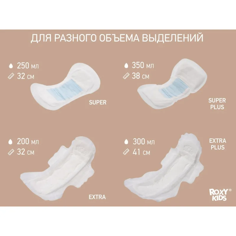 Tampoane postpartum Roxy Kids Extra Plus cu laterale si aripi, 41 cm, (10 buc.) (RMP-41-EP) Tampoane postpartum Roxy Kids Extra Plus cu laterale si aripi, 41 cm, (10 buc.) (RMP-41-EP)