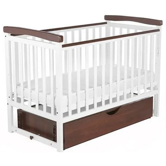Pătuţ Eucalyptus Charlene-Combi Premium (DS-301) Alb/Nucă