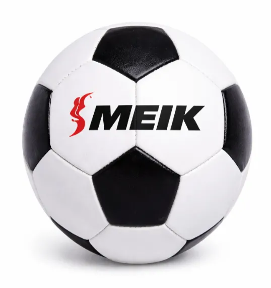 Minge de fotbal Size 4 din PVC, alb-negru, cod 2142D.