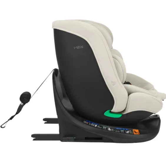 Scaun auto 40-150 cm (i-Size) Isofix KikkaBoo i-Van Light Beige, rotativ 360 Scaun auto 40-150 cm (i-Size) Isofix KikkaBoo i-Van Light Beige, rotativ 360