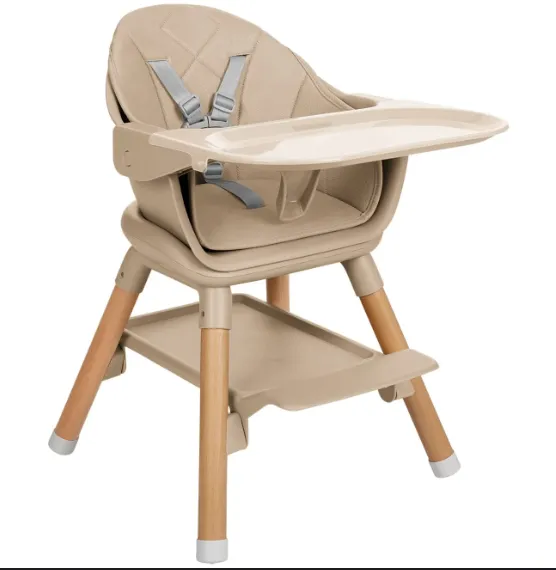 Scaun de masa 6 in 1 Kikkaboo Woody Beige Scaun de masa 6 in 1 Kikkaboo Woody Beige