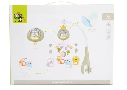 Carusel pentru patut Moni Penguin Blue Carusel pentru patut Moni Penguin Blue