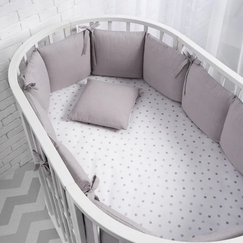 Protecție pentru patuț Perina Soft Cotton (CK1/4-05.6) Gri-violet Protecție pentru patuț Perina Soft Cotton (CK1/4-05.6) Gri-violet