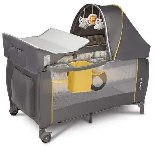 Patut pliabil 2 in 1 Lionelo Sven Plus Yellow Scandi