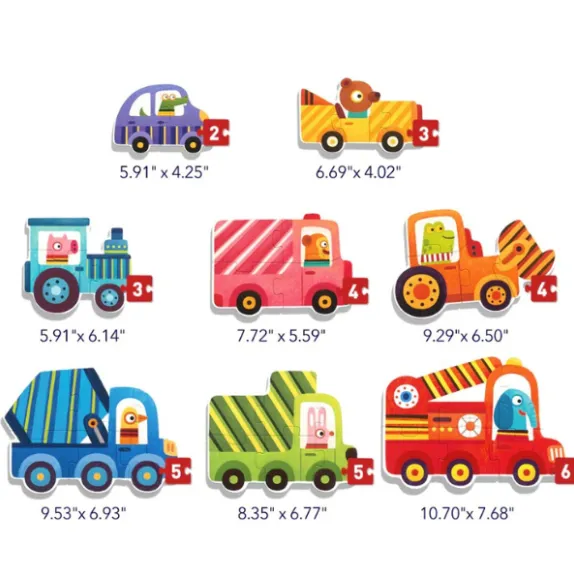 Seria de puzzle-uri „Transport”, 8 în 1, nivelul 1 Seria de puzzle-uri „Transport”, 8 în 1, nivelul 1