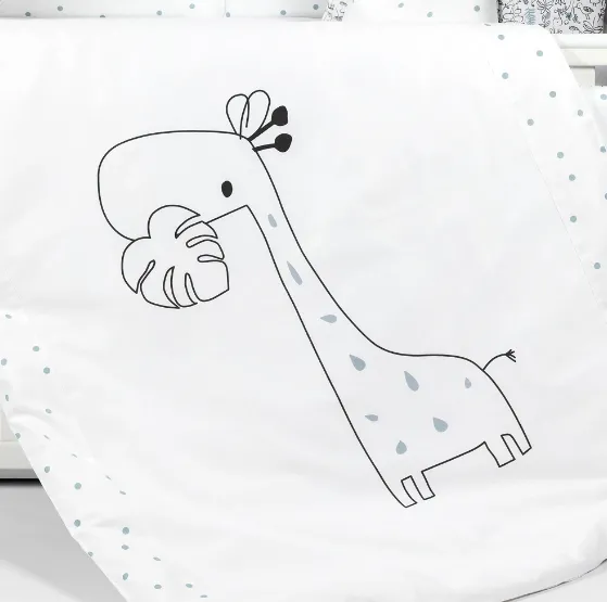 Lenjerie de pătuț PM Lovely Giraffe (8 piese), 120x60 cm Lenjerie de pătuț PM Lovely Giraffe (8 piese), 120x60 cm