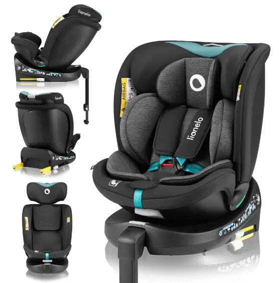 Scaun auto 40-150 cm (i-Size) Isofix Lionelo Navy Black Turquoise, rotativ 360 Scaun auto 40-150 cm (i-Size) Isofix Lionelo Navy Black Turquoise, rotativ 360