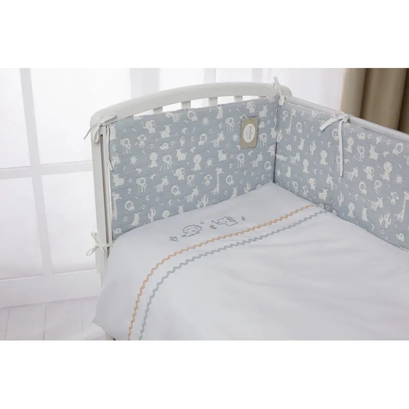 Lenjerie de pat pentru copii Perina Toys (TC6-02.2) Animăluțe albastre Lenjerie de pat pentru copii Perina Toys (TC6-02.2) Animăluțe albastre