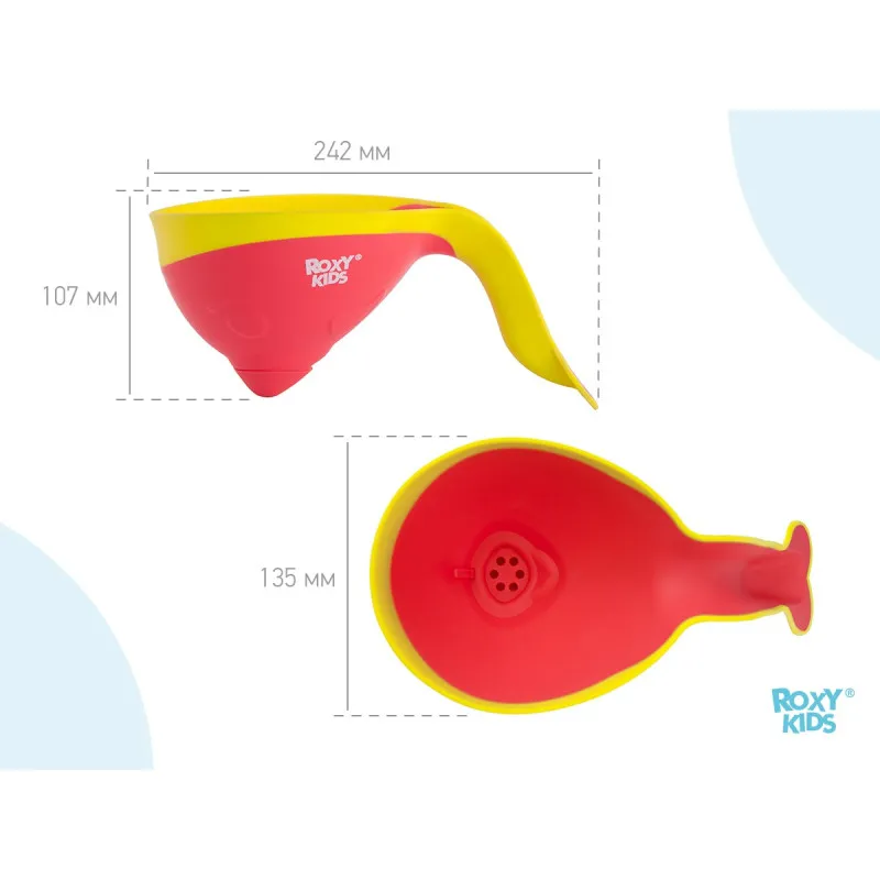 Galetuță pentru baie cu stropitoare Roxy Kids „Flipper” (RBS-004-C) Coral Galetuță pentru baie cu stropitoare Roxy Kids „Flipper” (RBS-004-C) Coral