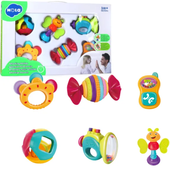 Set de zornăitoare cu dentiție „Rocking”, 6 modele