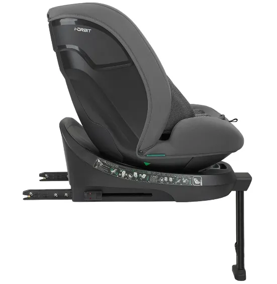 Scaun auto 40-150 cm (i-Size) Isofix KikkaBoo i-Orbit Dark Grey, rotativ 360 Scaun auto 40-150 cm (i-Size) Isofix KikkaBoo i-Orbit Dark Grey, rotativ 360
