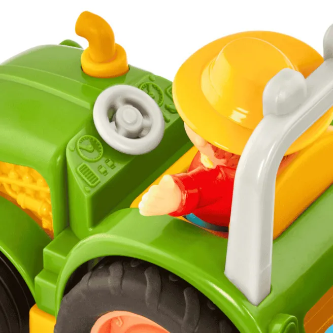 Tractor Battat cu animale, cu lumină și sunet, cod 2001D Tractor Battat cu animale, cu lumină și sunet, cod 2001D