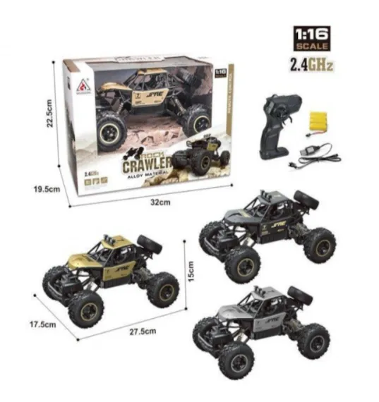 Mașină Rock Crawler 1:16 cu telecomanda, metalică, argintie, cod 2416D Mașină Rock Crawler 1:16 cu telecomanda, metalică, argintie, cod 2416D