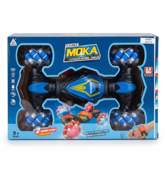 Mașină STUNT Rock Crawler cu telecomanda, albastră, cod 2408D