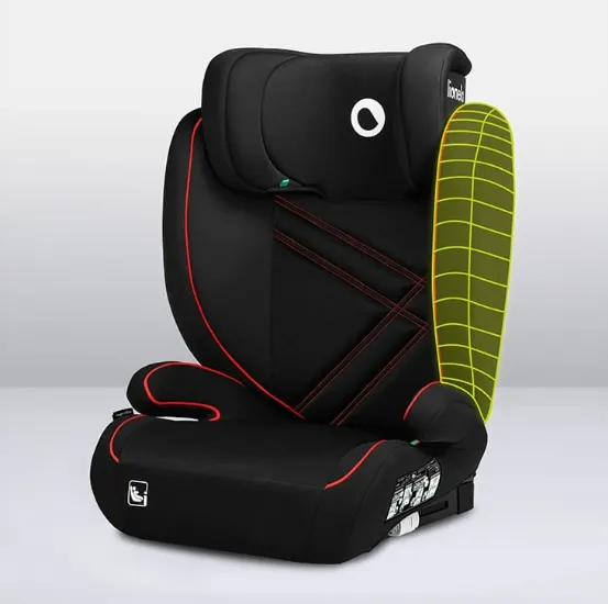 Scaun auto 100-150 cm (i-Size) Isofix Lionelo Hugo Sporty Black Red Scaun auto 100-150 cm (i-Size) Isofix Lionelo Hugo Sporty Black Red
