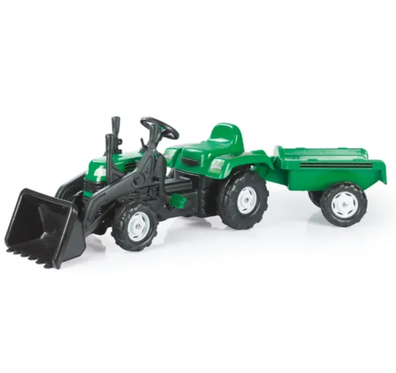 Excavator tractor cu pedale pentru copii cu remorcă și găleată Dolu (173 X 52 x 45 Cm) art. 8048