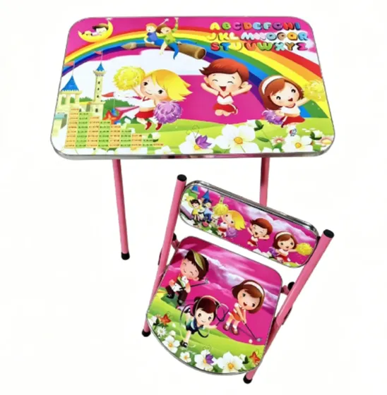 Set masă și scaun pentru copii cu alfabet, 60×40 cm (978125)
