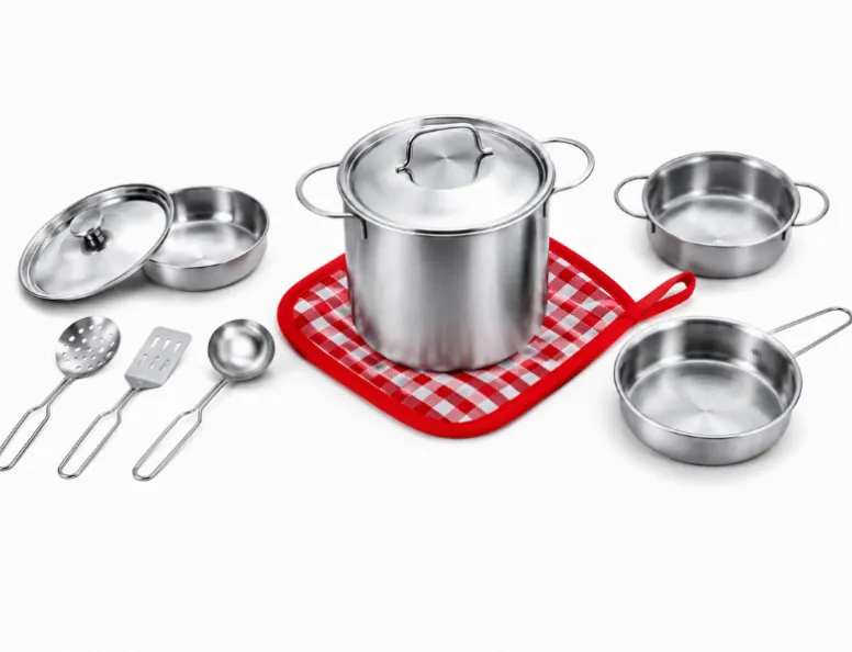 Set de tacamuri de joaca din otel inoxidabil, 555-BX005