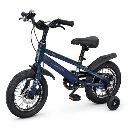 Bicicleta 14 inch, cu 4 roti, albastra, cod 2702D