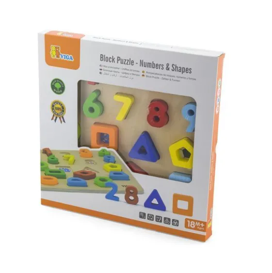 Bloc puzzle „Numere și forme geometrice” Bloc puzzle „Numere și forme geometrice”