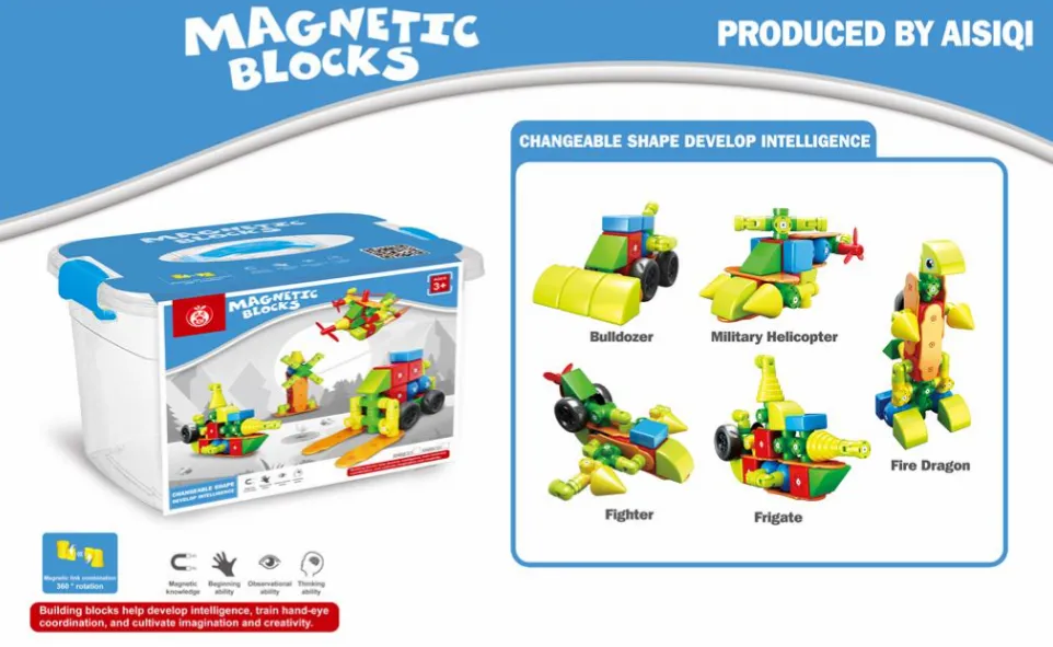 Constructor magnetic 5 in 1, in cutie, XH8833