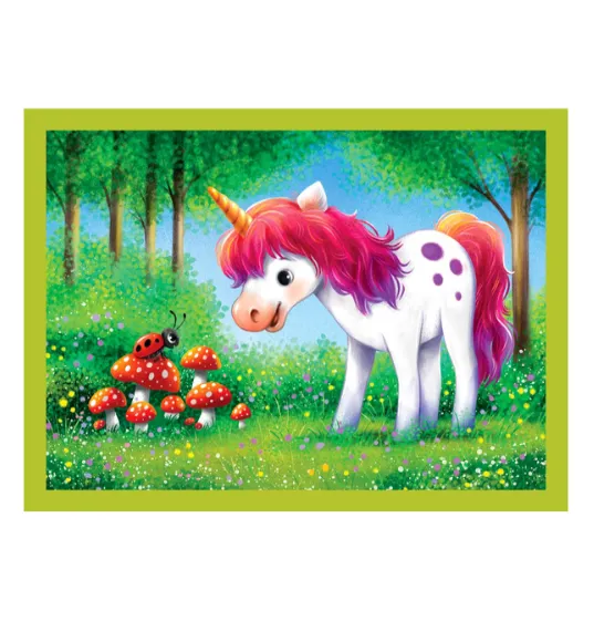 Clementoni Puzzle 4 in 1 O zi cu unicorni 2025 (21740) Clementoni Puzzle 4 in 1 O zi cu unicorni 2025 (21740)