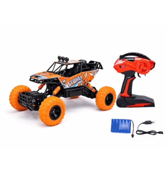 Mașină Rock Crawler 1:12 cu telecomanda, metal, portocalie, cod 2380D Mașină Rock Crawler 1:12 cu telecomanda, metal, portocalie, cod 2380D