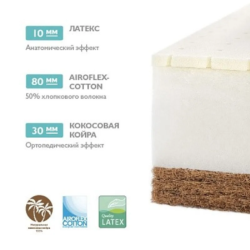 Saltea pentru copii Eco Lat 125x65x12cm