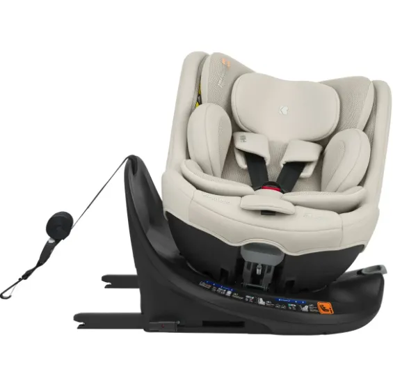 Scaun auto 40-150 cm (i-Size) Isofix KikkaBoo i-Van Light Beige, rotativ 360 Scaun auto 40-150 cm (i-Size) Isofix KikkaBoo i-Van Light Beige, rotativ 360