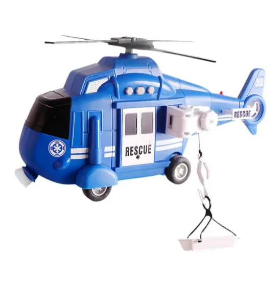 Elicopter de salvare 1:16 Rescue inerțial, lumină, sunet, albastru, cod 990007 Elicopter de salvare 1:16 Rescue inerțial, lumină, sunet, albastru, cod 990007