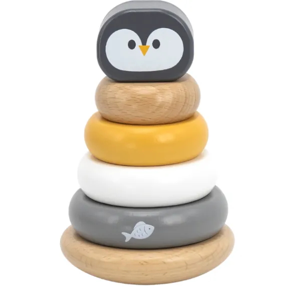 Piramidă din lemn „Pinguin” Piramidă din lemn „Pinguin”