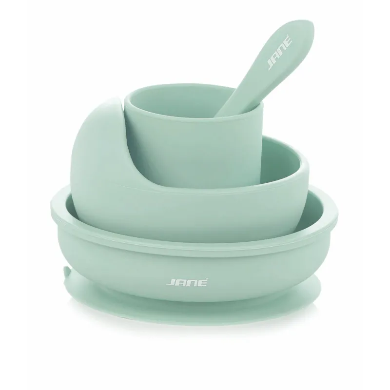 Set de masă din silicon pentru copii Jane (070231 U13) Mentă Set de masă din silicon pentru copii Jane (070231 U13) Mentă