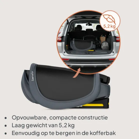 Scaun auto 100-150 cm (i-Size) Isofix Lionelo Orin Grey Graphite Scaun auto 100-150 cm (i-Size) Isofix Lionelo Orin Grey Graphite