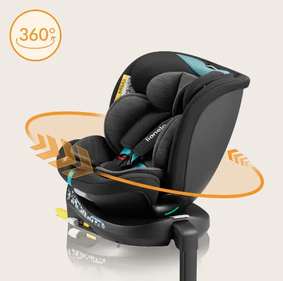 Scaun auto 40-150 cm (i-Size) Isofix Lionelo Navy Black Turquoise, rotativ 360 Scaun auto 40-150 cm (i-Size) Isofix Lionelo Navy Black Turquoise, rotativ 360
