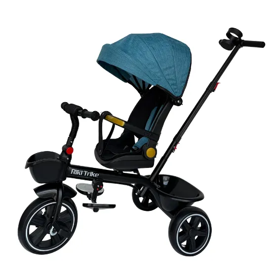 Tricicletă pentru copii cu scaun rotativ 360°, verde (95834)