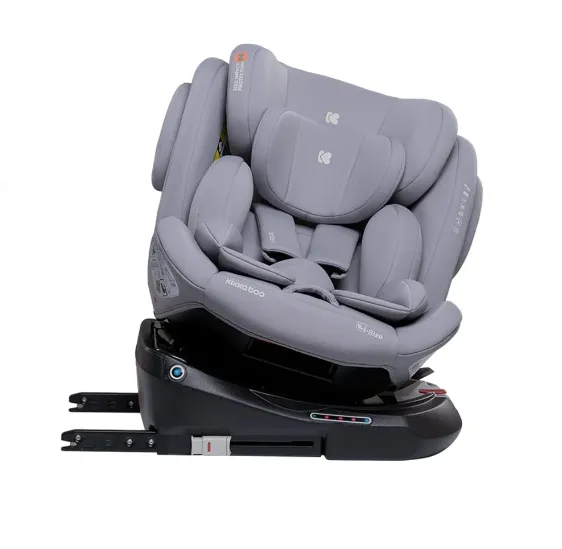 Scaun auto 40-150 cm (i-Size) Isofix Kikkaboo i-Felix Light Grey, rotativ 360 Scaun auto 40-150 cm (i-Size) Isofix Kikkaboo i-Felix Light Grey, rotativ 360
