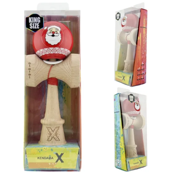 „Kendama Flippy X Original: Moș Crăciun”, Profesionala, Rulment Metalic, Ața 55 cm, Cupe Mari, 7.5 x 6 x 18 cm „Kendama Flippy X Original: Moș Crăciun”, Profesionala, Rulment Metalic, Ața 55 cm, Cupe Mari, 7.5 x 6 x 18 cm