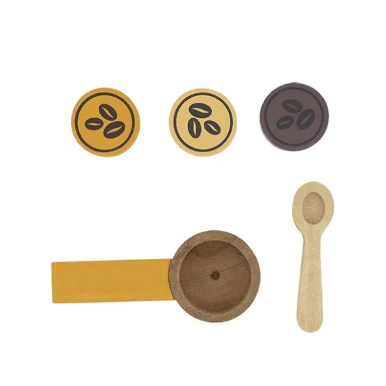 Set de joaca din lemn “Aparat de cafea”, 6 piese Set de joaca din lemn “Aparat de cafea”, 6 piese