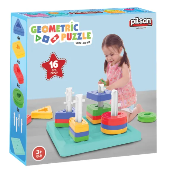 Joc educativ geometric, 16 elem. Joc educativ geometric, 16 elem.