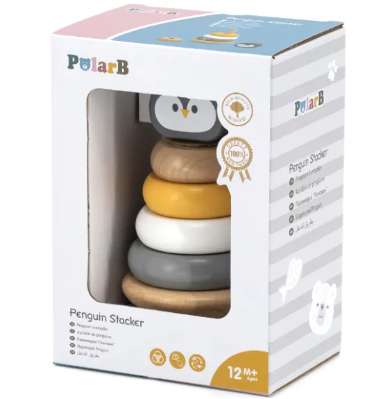Piramidă din lemn „Pinguin” Piramidă din lemn „Pinguin”